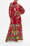 Camilla Balloon Sleeve Shirt Blouse Just One Bite Snow White In Red