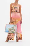Camilla Bias Crop Cami Capri Me In Orange/peach/