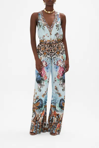Camilla Bias Cut Drawstring Pant Letters To Leo In Blue/