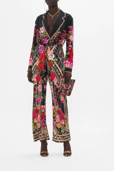 Camilla Bias Cut Drawstring Pant Reservation For Love In Black/red