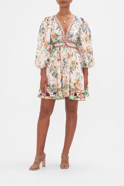 Camilla Blouson Flared Dress Bambino Bliss In Neutral