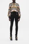 Camilla Blouson Sleeve Bomber Florence Field Day In Black