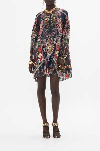 Camilla Blouson Sleeve Dress With Lace Trim Volendam Dolls In Black