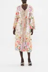 Camilla Sew Yesterday Floral Silk Robe In White