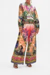 Camilla Bomber Jacket With Shirred Cuff Alessandros Atlantis In Green/pink/purple