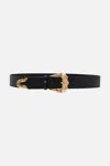 Camilla Buckle Belt Solid Black In Black