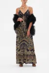 Camilla Crystal-embellished Printed Silk-crepe Maxi Dress In Black