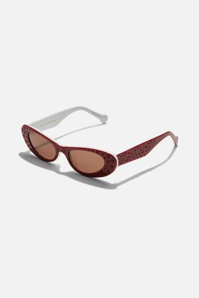 Camilla Champagne & Caviar Sunglasses Red Crystal In Brown