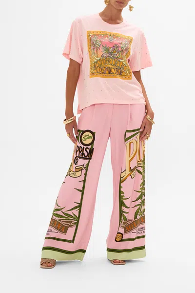 Camilla Classic Tee - Soft Pink Day Trippin In Brown