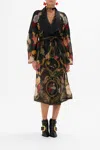 Camilla Coat With Vest Detail Magic In The Manuscripts In Black