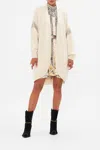 Camilla Cocoon Knit Layer Etched Into Eternity In Beige/white