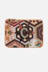 Camilla Coin And Phone Purse Stitched In Time In Black