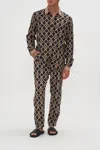 Camilla Collared Long Sleeve Shirt Maximum Mickey In Black