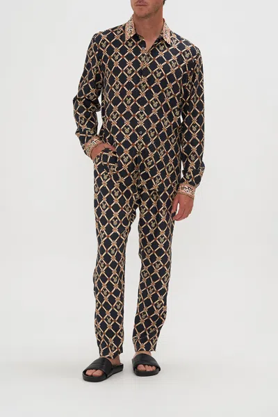 Camilla Collared Long Sleeve Shirt Maximum Mickey In Black
