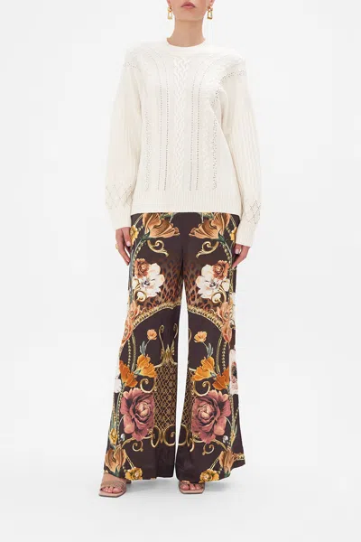Camilla Crew Neck Cocoon Jumper Garden Of Good Fortune In White