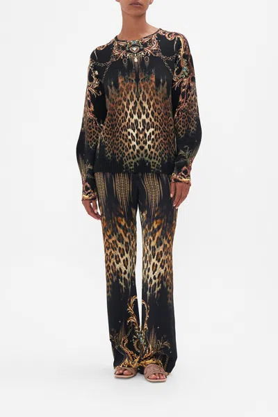 Camilla Crew Neck Full Sleeve Jumper Jungle Dreaming In Black