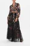 Camilla Cropped Wrap Shirt Letters From A Vineyard In Black