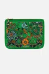 Camilla Crotchet Clutch Good Vibes Generation In Green