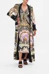 Camilla Cuffed Side Split Coat Florence Field Day In Black