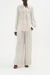 Camilla Curved Collar Blouse Sunlight Symphony In White