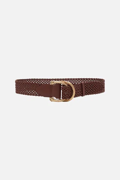 Camilla Double D-ring Belt Tan In Brown