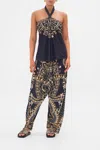Camilla Draped Jersey Halter Top Dance With The Duke In Navy