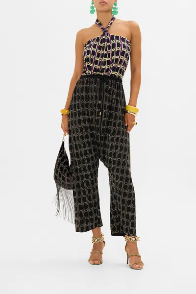 Camilla Draped Jersey Pant Film Diva In Black