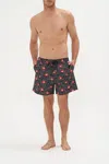 Camilla Elastic Waist Boardshort Chaos Magic In Black