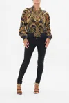 Camilla Embellished Bomber Jacket Nouveau Noir In Black