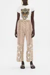Camilla Embellished Straight Leg Track Pant Grotto Goddess In Beige