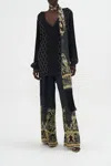 Camilla Embellished V Neck Knit The Night Is Noir In Black