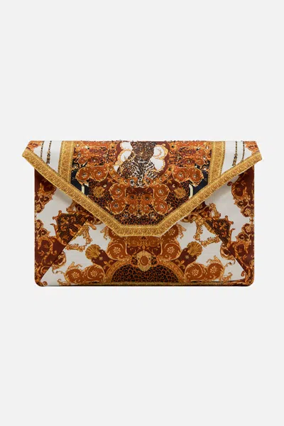 Camilla Envelope Clutch Feeling Fresco In Brown