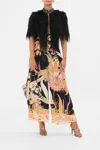 Camilla Feather Beaded Gilet Lady Of The Moon In Black