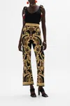 Camilla Flared Jacquard Knit Pant Magic In The Manuscripts In Black