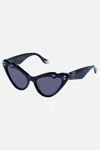 Camilla Flutterby Sunglasses Solid Black In Black