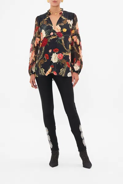 Camilla Frill Collared Blouse Magic In The Manuscripts In Black
