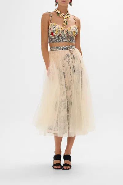Camilla Gathered Bralette Etched Into Eternity In Beige/