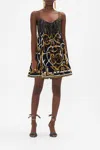 Camilla Gathered Bust Tiered Mini Dress Coast To Coast In Black
