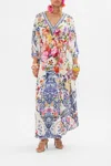 Camilla Gathered Waist Kaftan Dutch Is Life In White