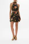 Camilla Halter Tie Back Top Stitched In Time In Black