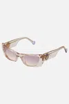 Camilla Harbour Views Sunglasses Crystal Light Pink