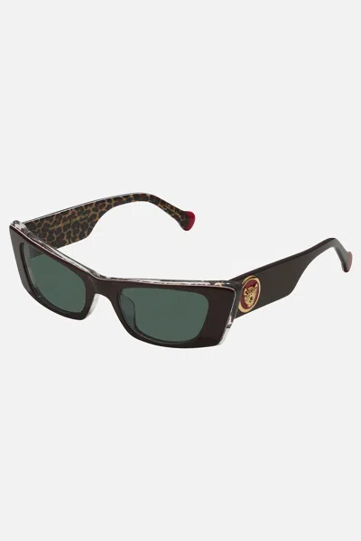 Camilla Harbour Views Sunglasses Dark Burgundy In Black
