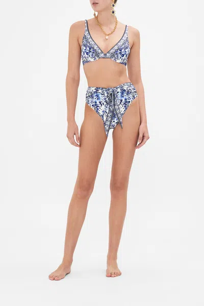 Camilla High Tri Soft Underwire Bra Glaze And Graze In Blue/white