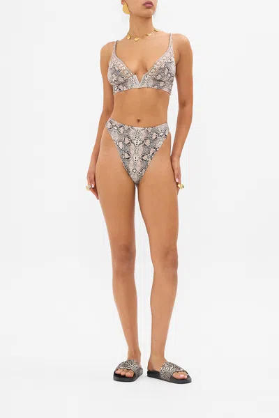 Camilla High Waist Cheeky Pant Looking Glass Houses In Beige/grey