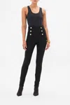 Camilla Hotfix Embellished Ponte Pant Amsterglam In Black/brown