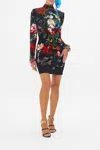 Camilla Jersey Cross Front Mini Dress A Still Life In Black
