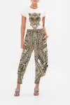 Camilla Jersey Drape Pant With Pocket Mosaic Muse In Beige/brown/grey
