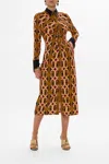 Camilla Jersey Midi Shirt Dress One Night In De Wallen In Orange