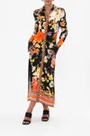 Camilla Jersey Midi Shirt Dress Secret History In Black