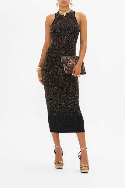 Camilla Jersey Tank Dress - Hotfix Nouveau Noir In Black